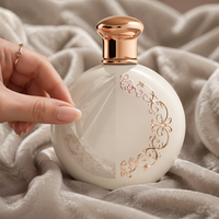 Autocollant de transfert UV personnalisé en feuille d'or rose pour bouteille de parfum, adhésif 3M durable, étanche, forme de logo personnalisée, métal