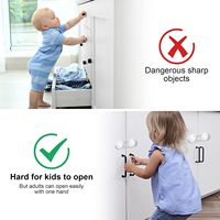 Gaixie Lot de 10 Serrures de Sécurité Transparentes pour Portes de Placard, Verrous de Sécurité pour Bébé, Protection Contre les Enfants