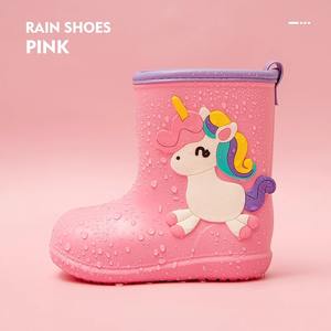 <span class=keywords><strong>Bottes</strong></span> de pluie pour enfants en EVA, chaussures imperméables pour enfants, antidérapantes, imprimé animal mignon, chaussures d'extérieur pour bébé et tout-petit - Product Image 6