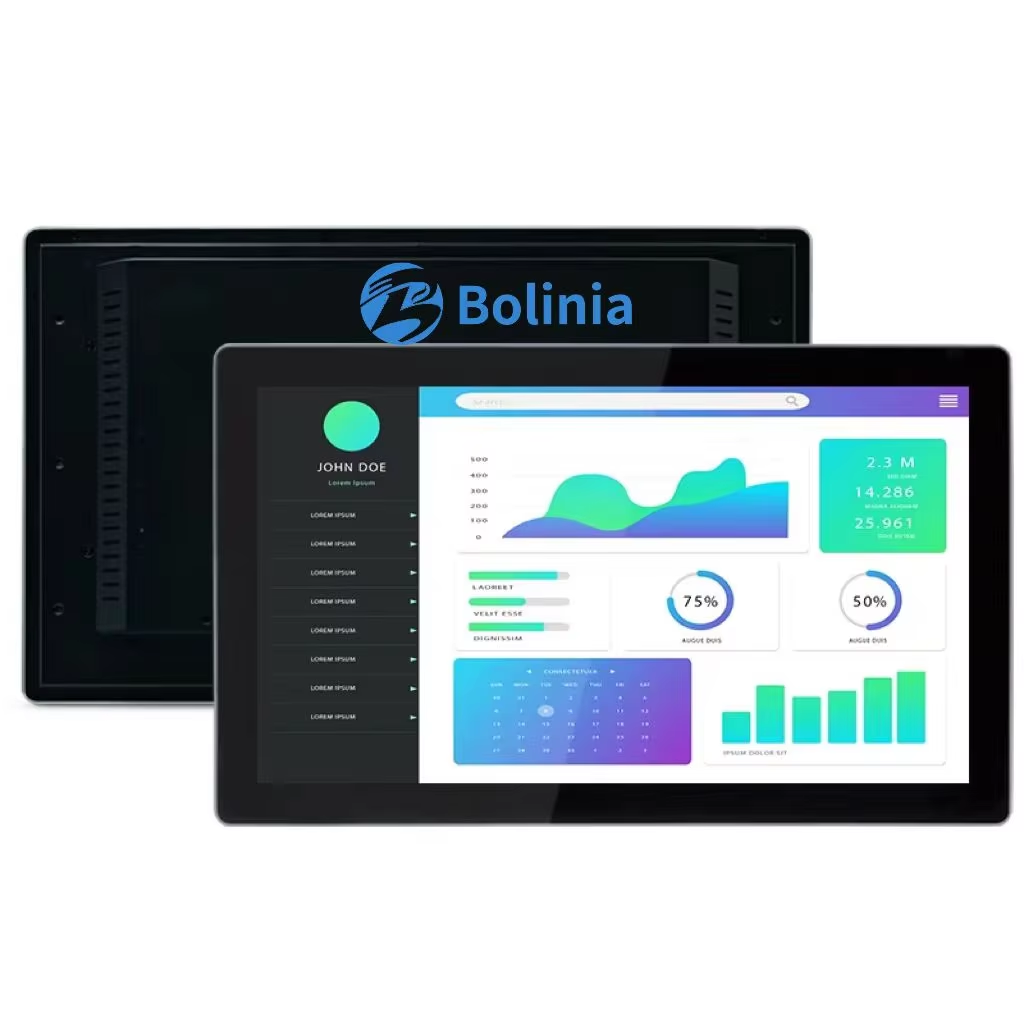 Industrial 18.5 Inch LCD Monitor PCAP Capacitive Touch Screen VGA HD TFT Wall Mount Kit USB Aluminum Frame New EETI Desktop