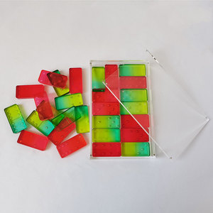 ชุดเกมโดมิโนอะคริลิคสีดำ 6 ชิ้น ขนาดใหญ่ แบบคู่ 9 พร้อมกล่องโดมิโนเปล่าสำหรับพิมพ์ลายแบบซับลิเมชั่นตามสั่ง ฟรี - Product Image 5