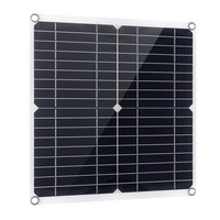 Chargeur de panneau solaire flexible 20W à double sortie USB Panneau solaire 18V pour voiture, bateau, téléphone portable Chargeur portable
