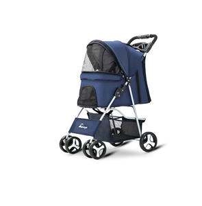 4輪ペットベビーカー犬用ベビーカー折りたたみ式ペットトロリー折りたたみ式便利カート - Product Image 6