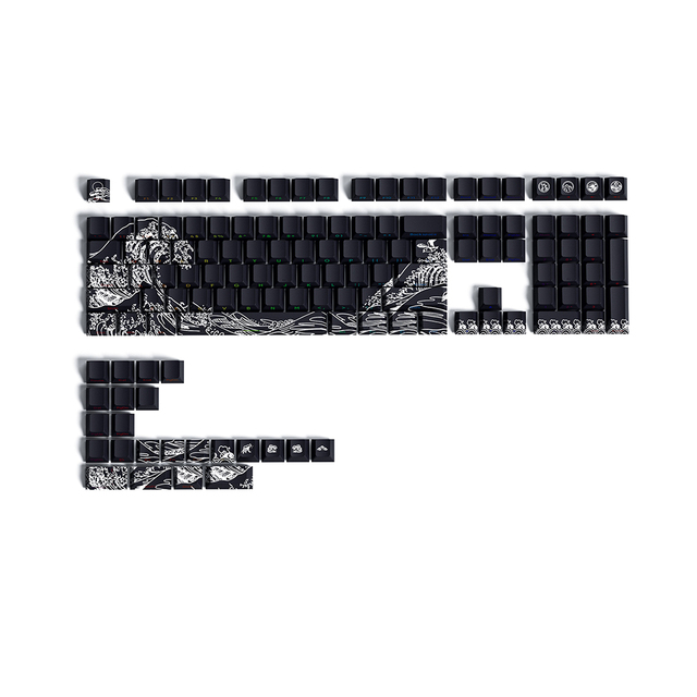 Factory QWERTY PBT Keycaps 5 Sides Dye Sublimation for Cherry MX Gamer Mechanical Keyboard 131 Keys Minimalism RGB Shine Through