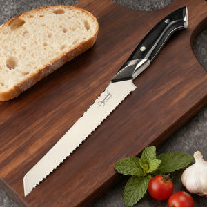 طقم سكاكين سانتوكو ياباني من 5 قطع بمقبض خشبي مريح وشفرات من الفولاذ عالي الكربون حادة ومتينة - Product Image 3