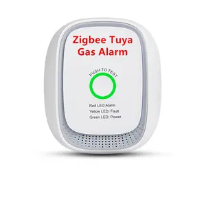 Yüksek kaliteli ev güvenlik Zigbee Tuya yanıcı lpg alarm taşınabilir dedektörü de gaz akıllı gaz kaçak dedektörü