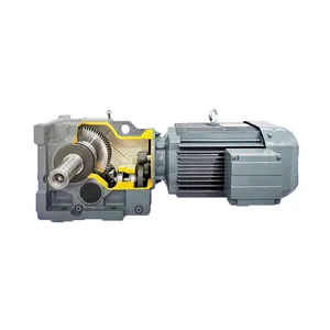 OEM Electric Reducer K Series Helical Bevel Gearbox Motor Bevel Gear Unit With 4 Pole AC Motor Speed Reducer