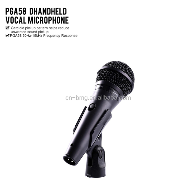Top Quality Professional Live PGA58 & PGA58-XLR & PGA 58 Dynamic Vocal Microphone and Karaoke Wired Podcast Mic