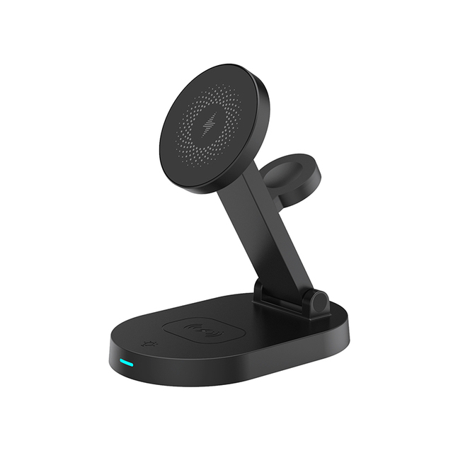 3 in 1 Wireless Charging Station Fast Wireless Charger Foldable Magnetic Stand for IP Mobile Phones
