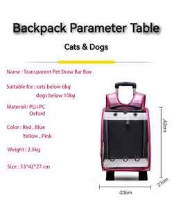 Multi-fungsi Portable Pet pembawa tas & ransel untuk burung kucing anjing dengan roda yang dapat dilepas kereta bayi - Product Image 6