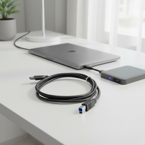 Cable <span class=keywords><strong>USB</strong></span> 3.0 <span class=keywords><strong>B</strong></span> Mini <span class=keywords><strong>USB</strong></span> de 5 Pines Macho/Hembra, Carga Rápida de 3A, 0.5m, Cubierta de PVC con Blindaje Trenzado <span class=keywords><strong>para</strong></span> <span class=keywords><strong>Impresora</strong></span>/Cámara/Escáner - Product Image 3