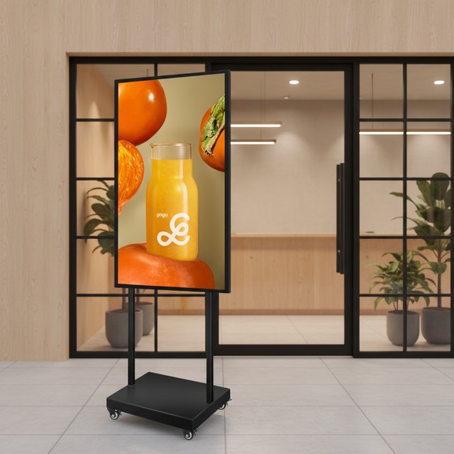 VETO High Brightness Floor Standing or Wall Mounted Stand Lcd Digital Menu Display Semi Outdoor Advertising Screen