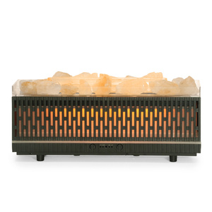 Difusor de Aroma de llama de simulación Rectangular personalizado 2025, difusor de aceite esencial de chimenea con lámpara de sal del Himalaya - Product Image 3