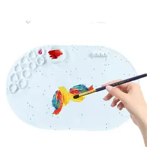 批发定制防滑无毒多功能可折叠工艺艺术硅胶儿童画垫