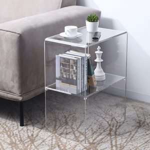 Thiết kế hiện đại rõ ràng 10mm Acrylic trang trí cuối bảng rõ ràng Acrylic sofa bàn - Product Image 4