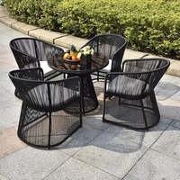 Support personnalisation Chaises modernes de jardin en rotin pour les repas d'extérieur Patio fauteuils de balcon confortables et décontractés