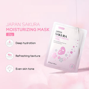 มาส์กหน้าซากุระธรรมชาติจากญี่ปุ่น OEM ช่วยให้ผิวกระจ่างใส ชุ่มชื้น ปลอบประโลมผิว ต่อต้านอนุมูลอิสระ สำหรับผิวผู้ใหญ่และผิวที่มีริ้วรอย ผลิตภัณฑ์ดูแลผิวเพื่อความงาม - Product Image 2