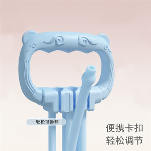 Bande de résistance réglable 15-90 Lbs pour femmes, équipement d'exercice à domicile pour l'étirement des épaules et du dos, bleu, violet, rose - Product Image 3