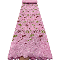 Tissu en dentelle suisse de haute qualité NI.AI, voile de coton multicolore, nouveau design, dentelle de coton nigériane pour mariage