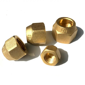 Trung Quốc Các Nhà Sản Xuất Chất Lượng Tốt Brass Hex Flare Nuts Nén Union Phù Hợp Đồng Hexagon Flare <span class=keywords><strong>Nut</strong></span> Cho Ống Đồng - Product Image 1