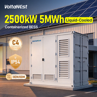 Sistem Penyimpanan Energi VoltaNest Liquid Cooling 1MWh 5MWh 1250kW Kontainer BESS Dengan Sel LFP 314Ah Grade A untuk Pengurangan Puncak Daya C&I