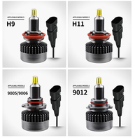Haute Puissance 6 côtés 11000 Lumen H4 Led Phares 360 LED 100w HB4 H3 9005 9006 H1 H8 H9 H11 H7 A Mené Des Ampoules De Phare