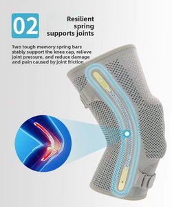 Genouillère en silicone réglable à rotule ouverte, support de compression pour le sport, la course et le basketball - Product Image 3