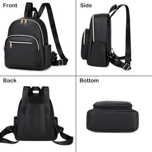 Sac à dos compact en nylon géométrique personnalisé en usine, sac à main en cuir PU antivol, étanche, tendance et mignon pour filles et étudiantes - Product Image 4