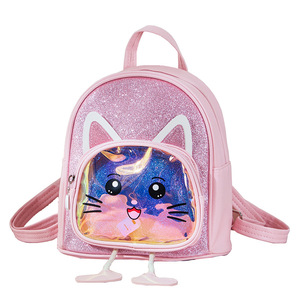Zaino con luce lampeggiante a LED per bambini a forma di <span class=keywords><strong>bambina</strong></span> carina per viaggi con fodera in poliestere chiusura a cerniera - Product Image 2