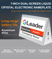 Carte de table numérique intelligente avec écran E-ink haute définition 3 couleurs de 7 pouces, rechargeable, NFC, pour conférence