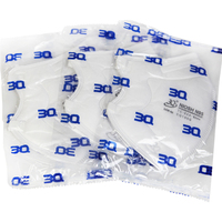 Masque facial pliable à 5 couches en tissu non tissé avec clip nasal réglable, respirateurs jetables, anti-poussière, respectueux de la peau, 3Q SQ100G