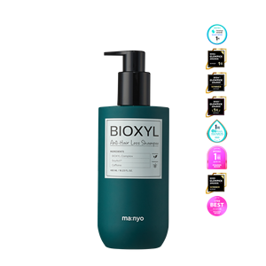 Manyo Factory Bioxyl Shampooing bio anti-chute 480ml Crème végétalienne pour la repousse des cheveux aux huiles de ricin et d'arbre à thé d'argan - Product Image 1