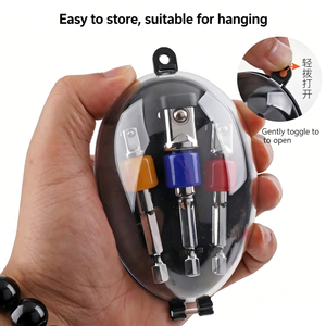 Adaptateur de perceuse hexagonal vers douille carrée en acier inoxydable, jeu de rallonges pour clé électrique - Product Image 3