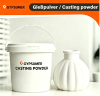 GYPSUMER GC08 Plâtre artisanal, extra blanc, extra dur, sans bulles, sans impuretés, pour décorations de Noël et artisanat