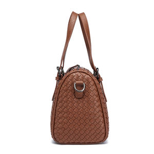 Stylish Women's Black <strong>PU</strong> Leather Handbag Crossbody Shoulder <strong>Bags</strong> with Fashionable Woven Pattern Portable Waterproof for Autumn - Product Image 5