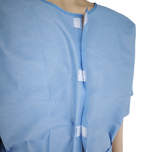<span class=keywords><strong>Bata</strong></span> Médica Aislante Azul Antiestática de Manga Corta SMS50gsm para Pacientes y Enfermeras <span class=keywords><strong>con</strong></span> <span class=keywords><strong>Cierre</strong></span> Delantero y Trasero - Product Image 3