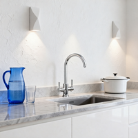 Robinet de cuisine 3 en 1 en acier inoxydable au design moderne, robinet mélangeur à trois voies pour eau potable