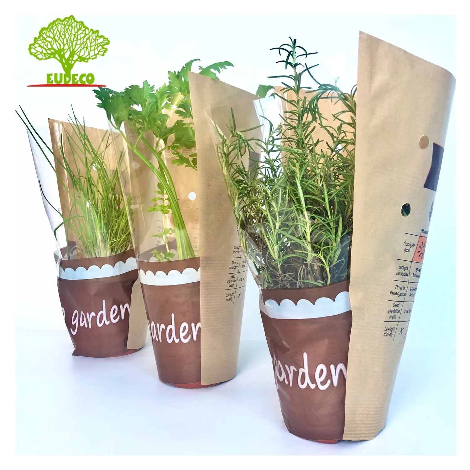 Không Thấm Nước Kraft Paper Herbs Tay Áo Cho Giấy In Cho Hoa Loại Bao Bì Sinh Học Phân Hủy