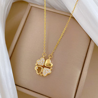Collier pendentif magnétique cœur 2-en-1 de luxe léger pour femme, cadeau de mode féminin, vente en gros