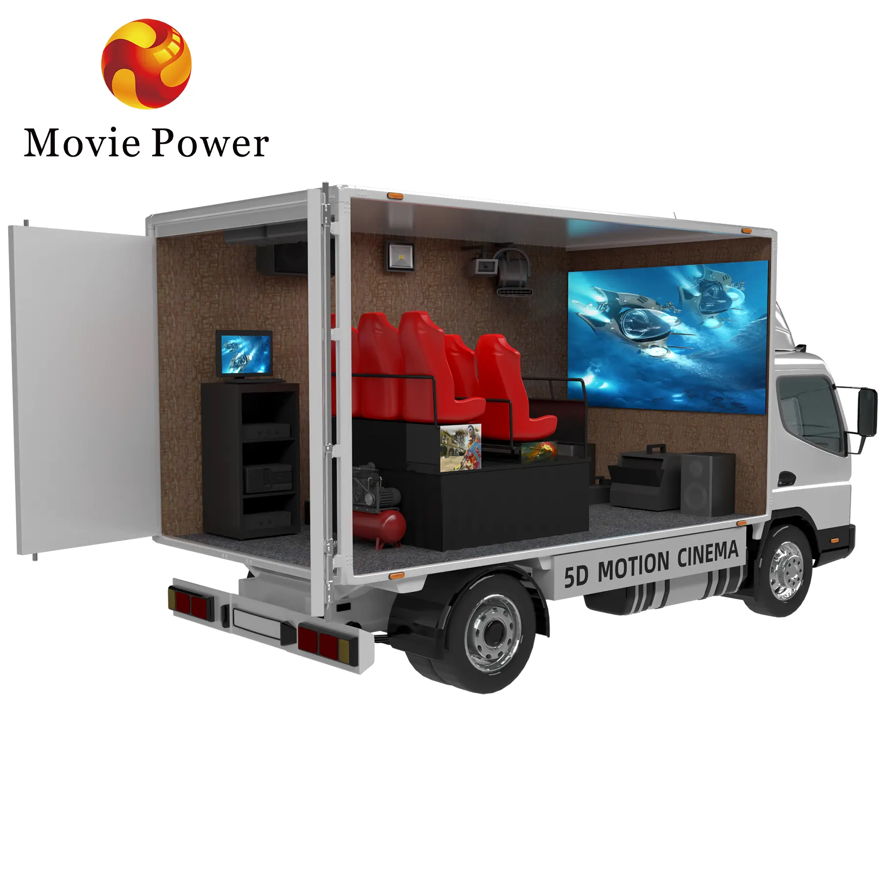 5D 7D Rạp Chiếu Phim Di Động Xe Tải Điện Ảnh 3D Movie Theatre Mô Phỏng Điện Ảnh Thiết Bị Đối Với Đảng