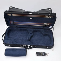 Étui professionnel double pour violons, tailles 4x4 et 4x3, coque rigide avec intérieur rembourré, pour deux violons et plusieurs archets