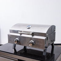 Fumoir de cuisine en acier inoxydable intégré au gaz extérieur beefmaster barbecue barbecue fumeur gril