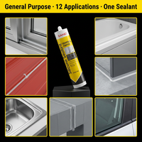 Sellador de Silicona Acética de Alta Calidad Sanvo TB252 300ml, Antimoho, Impermeable, para Trabajos en Madera y Construcción, Marca Privada OEM