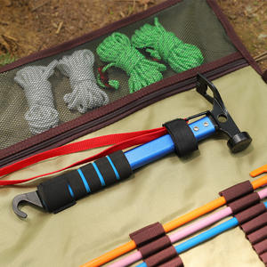 Martillo para Acampar al Aire Libre, de Aleación de Aluminio con Mango de Esponja de 29.5 cm, Herramienta Multifuncional para Clavar Estacas en Tiendas de Campaña - Product Image 1