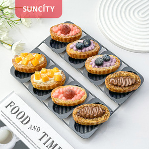 Suncity 8 Cavity Oval Egg Tart Mold Carbon Steel Baking Pastry Tool Non Toxic Oven Safe - Product Image 4