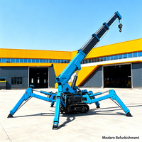 Mini-grue araignée électrique sur chenilles, conçue pour le levage robuste en extérieur, idéale pour les postes de transformation