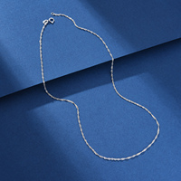 Collier en argent sterling 925 en gros, chaîne torsadée italienne en vrac, chaîne en corde de Singapour 18 carats, bijoux de mode pour mariage de femmes