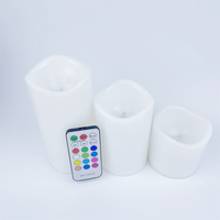 Bougies LED sans flamme pas chères pour Noël, Halloween, mariages, fêtes, décoration de la maison, en forme de pilier, à piles, en plastique