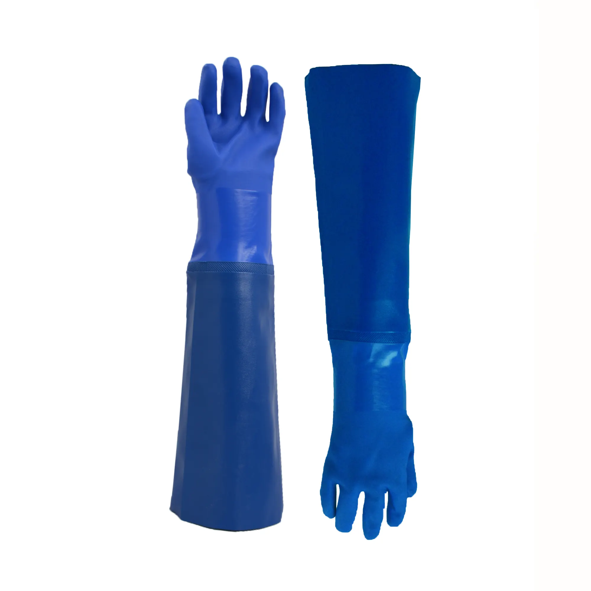 PRI sarung tangan biru pvc sarung tangan celup penuh katun sandy palm lapisan sarung tangan mekanik keselamatan kerja sarung tangan berkebun