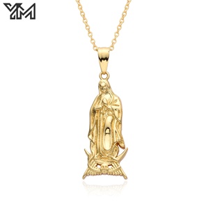 Set di Gioielli Cristiani YM Placcati in Oro 18K, Collana Cattolica con Ciondoli della Vergine <span class=keywords><strong>Maria</strong></span> e <span class=keywords><strong>Gesù</strong></span>, Vendita all'Ingrosso - Product Image 3